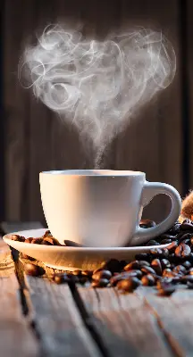 Fenster rollo Eine Tasse Kaffee