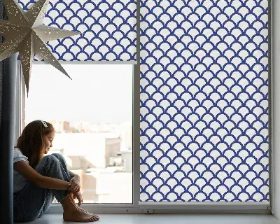 Fenster rollo Blaue Schuppen