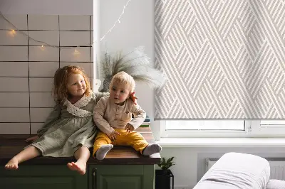 Verdunkelungsrollo Beige Streifen