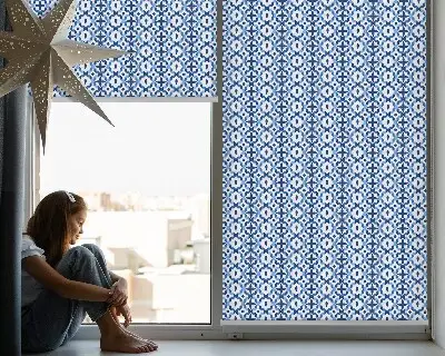 Fenster rollo Blaue Formen