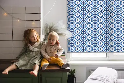 Fenster rollo Blaue Formen