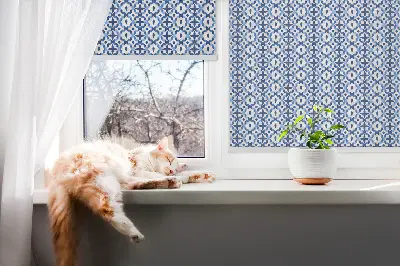 Fenster rollo Blaue Formen