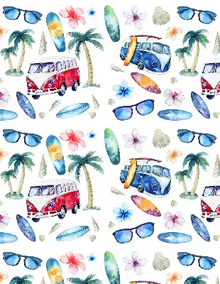 Rollo lichtundurchlässig Autos und Palmen aus Hawaii