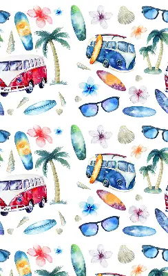 Rollo lichtundurchlässig Autos und Palmen aus Hawaii