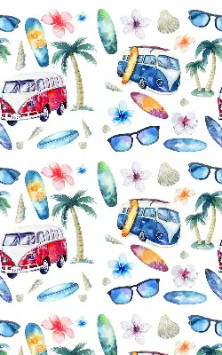 Rollo lichtundurchlässig Autos und Palmen aus Hawaii