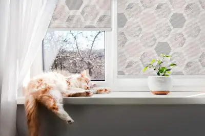 Fenster rollo Sechsecke