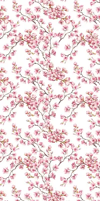 Verdunkelungsrollo Rosa Blütenblätter von Knospen am Baum
