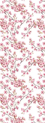 Verdunkelungsrollo Rosa Blütenblätter von Knospen am Baum