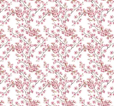 Verdunkelungsrollo Rosa Blütenblätter von Knospen am Baum