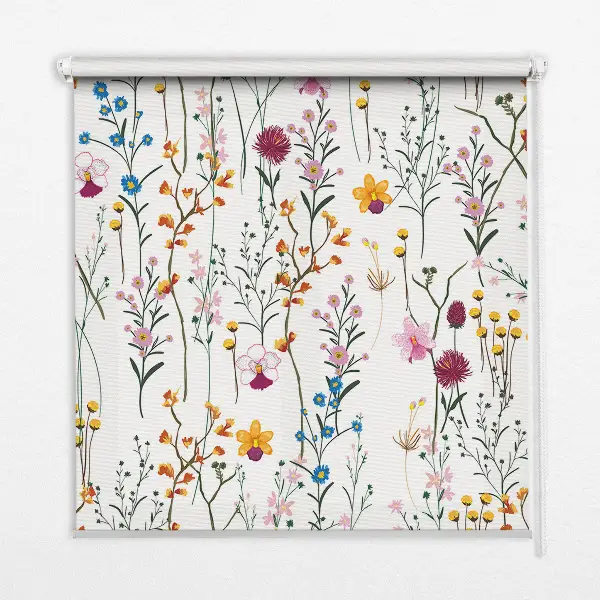 Fenster rollo Bunte Blumen