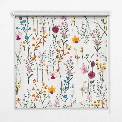 Fenster rollo Bunte Blumen
