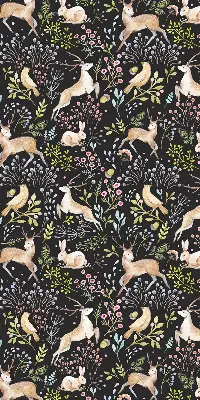 Rollo lichtundurchlässig Rehe, Vögel und Kaninchen