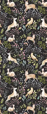 Rollo lichtundurchlässig Rehe, Vögel und Kaninchen