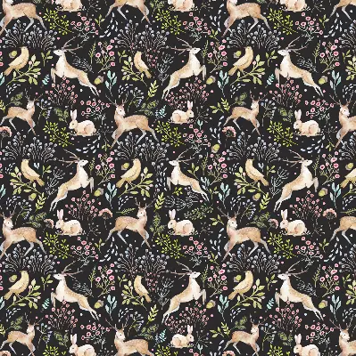 Rollo lichtundurchlässig Rehe, Vögel und Kaninchen