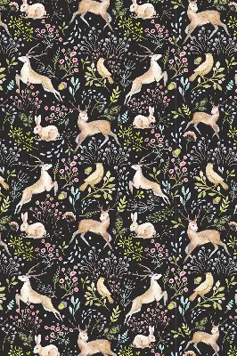 Rollo lichtundurchlässig Rehe, Vögel und Kaninchen