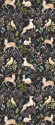 Rollo lichtundurchlässig Rehe, Vögel und Kaninchen