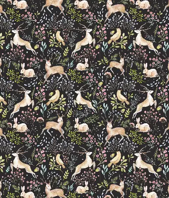 Rollo lichtundurchlässig Rehe, Vögel und Kaninchen