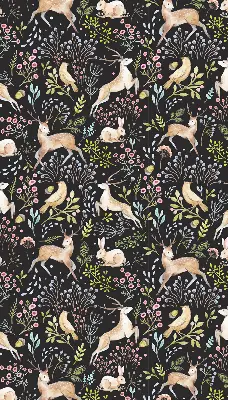 Rollo lichtundurchlässig Rehe, Vögel und Kaninchen