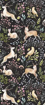 Rollo lichtundurchlässig Rehe, Vögel und Kaninchen