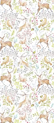 Verdunkelungsrollo Rehe, Vögel und Kaninchen