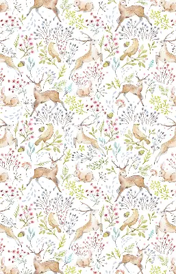 Verdunkelungsrollo Rehe, Vögel und Kaninchen
