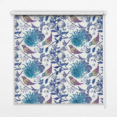 Fenster rollo Blaue Baumblüten