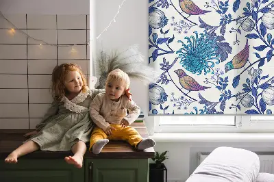 Fenster rollo Blaue Baumblüten