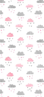 Fenster rollo Rosa und graue Wolken