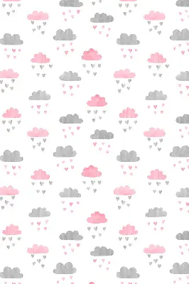 Fenster rollo Rosa und graue Wolken