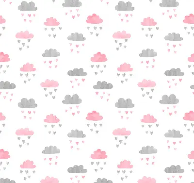 Fenster rollo Rosa und graue Wolken