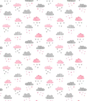 Fenster rollo Rosa und graue Wolken