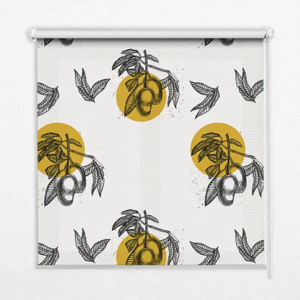 Fenster rollo Früchte und gelbe Kreise