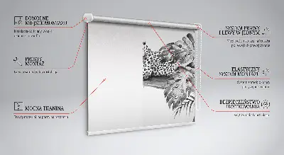 Fenster rollo Gezeichnete Geparden auf einem Ast