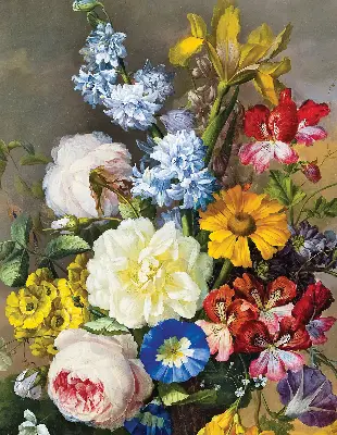 Verdunkelungsrollo Ein Blumenstrauß
