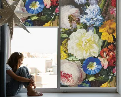 Verdunkelungsrollo Ein Blumenstrauß