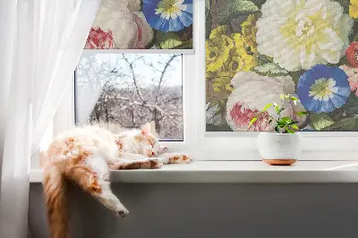 Verdunkelungsrollo Ein Blumenstrauß