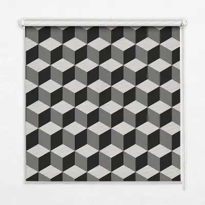 Fenster rollo 3D-Würfel