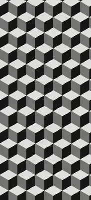 Fenster rollo 3D-Würfel