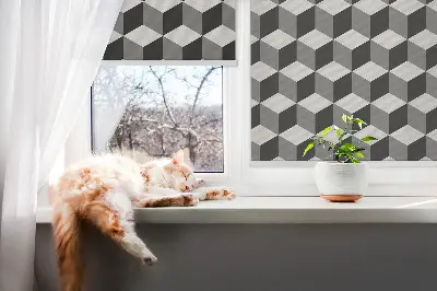 Fenster rollo 3D-Würfel