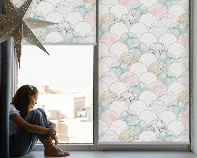 Fenster rollo Bunte Schuppen