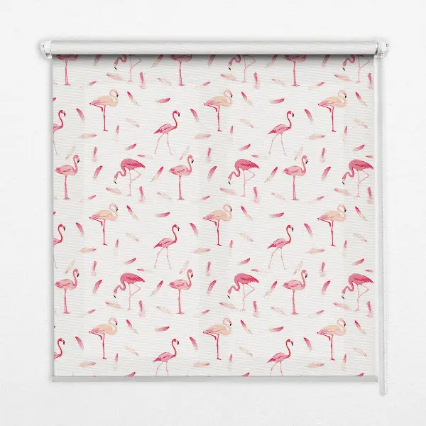 Verdunkelungsrollo Flamingos und ihre Federn