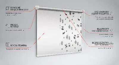 Fenster rollo Gezeichnete Bäume und Hirsche