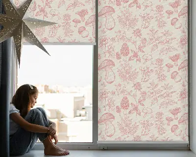Fenster rollo Gezeichnete Pilze