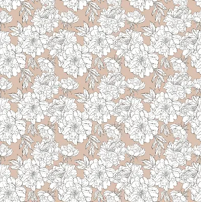 Verdunkelungsrollo Gezeichnete Blumen