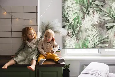 Rollo lichtundurchlässig Glänzende Blätter