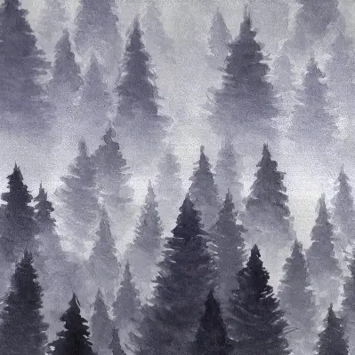 Verdunkelungsrollo Nebelwald