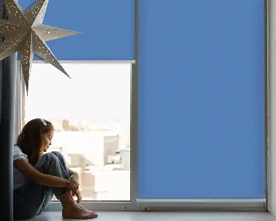 Fenster rollo Blau