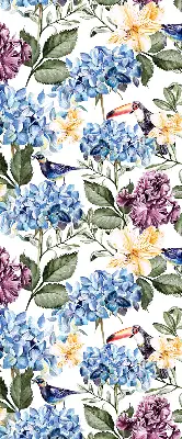 Fenster rollo Tukane und Blumen