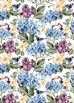 Fenster rollo Tukane und Blumen