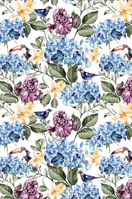 Fenster rollo Tukane und Blumen
